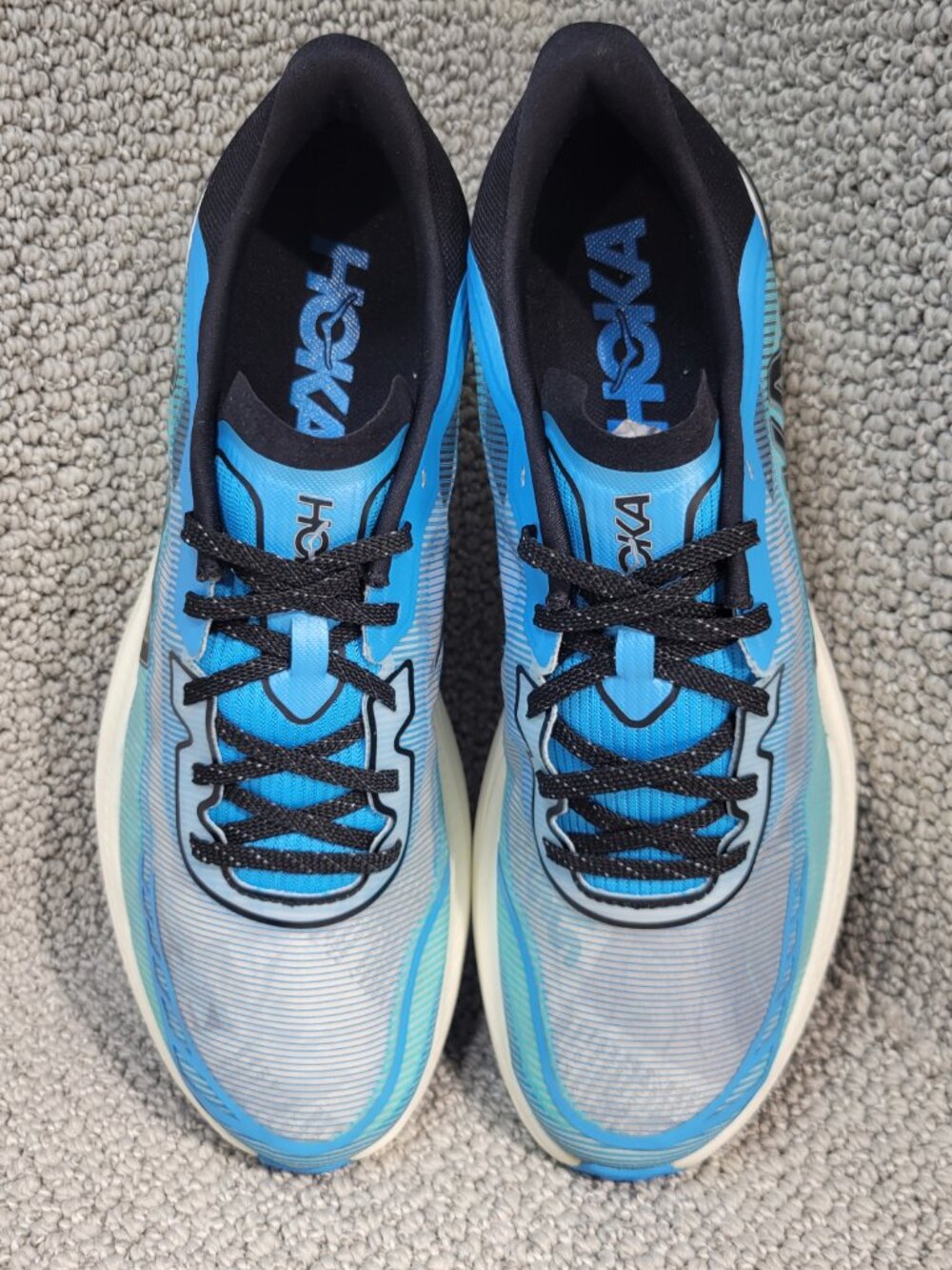 Hoka One One Cielo X1 2.0 Unisex Size W12.5 M11.5 Blue Running Shoes 1162053